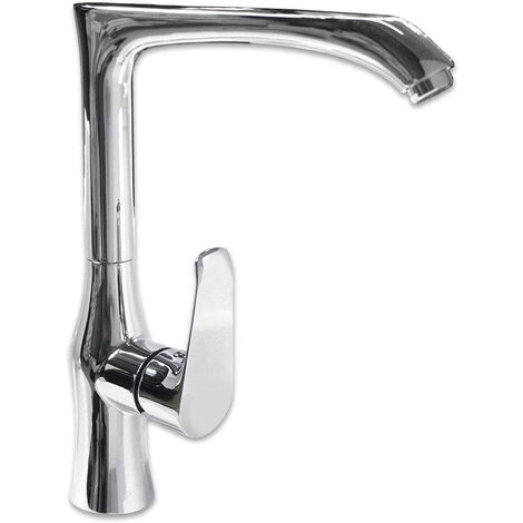 Rubinetto per lavello da cucina a canna alta quadrata miscelatore monocomando per lavandino in ottone cromato 52790A