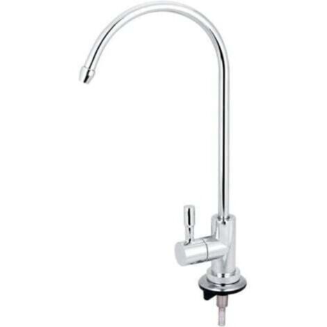 Rubinetto per lavello da cucina con controllo touch da 1/4" per osmosi inversa - Collo d'oca con filtro per acqua potabile e attacco rapido