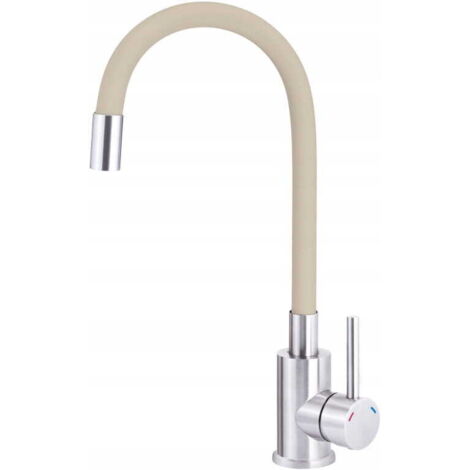 Rubinetto per lavello da cucina Luno beige con beccuccio flessibile