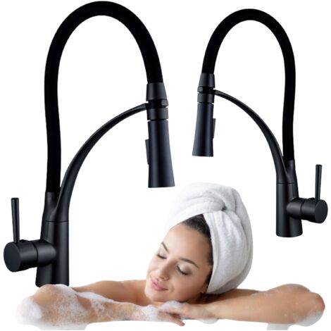 RUBINETTO PER LAVELLO DA CUCINA S-2100B NERO