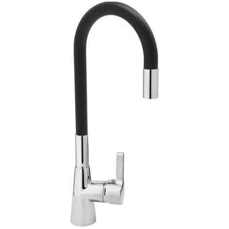 RUBINETTO PER LAVELLO NERO 'FLESSIBILE' 75705 WAVE