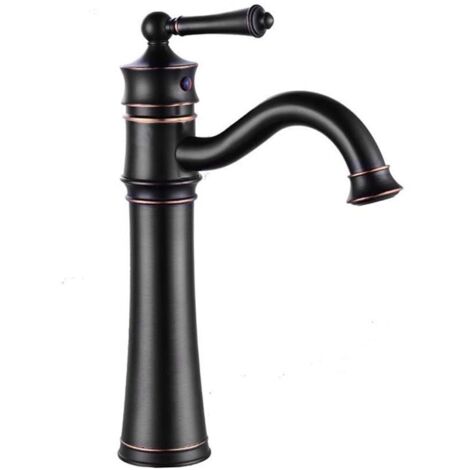 RUBINETTO PER LAVELLO VINTAGE NERO CON VASCA ALTA SKU REA-B0227