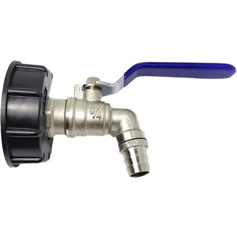 Rubinetto per serbatoio da 1000 litri, per raccoglitore di acqua piovana IBC, adattatore per serbatoio di scarico, rubinetto in ottone con filettatura
