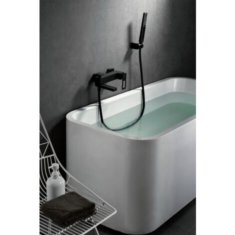 Rubinetto per vasca con monocomando  Modello SVEZIA  Colore nero con finitura opaca [IMEX®]