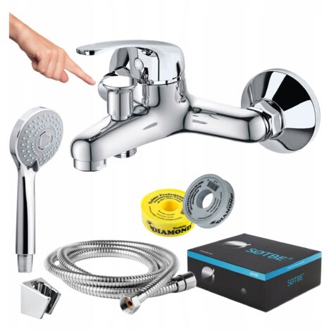 Rubinetto per vasca da bagno a parete con set doccia Rubinetto per vasca SOTBE ATRAN