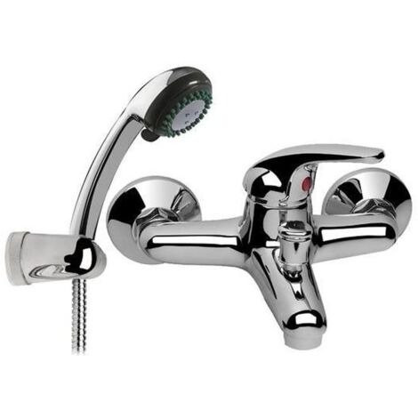 Rubinetto per vasca da bagno a parete Gala a due fori con accessori cromati
