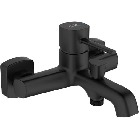 Rubinetto per vasca da bagno a parete nero POLA