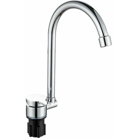 Rubinetto pieghevole GABRIELLE RV, rotazione a 360°, rubinetto per lavello da cucina, maniglia singola, con tubo flessibile per acqua calda e fredda, rubinetto girevole in rame per camper, roulotte, c