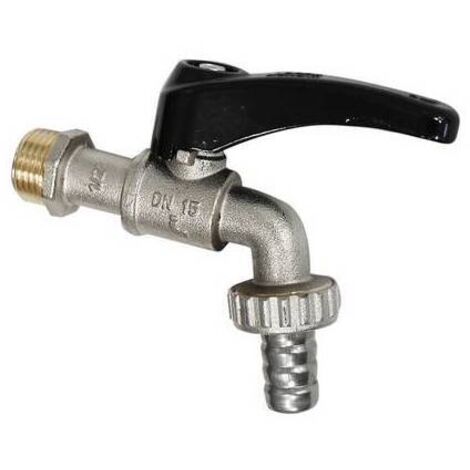 RUBINETTO PORTAGOMMA A SFERA LEVA NERA 3/4" (DN 20) 15 bar/217.5 psi