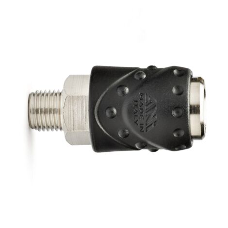 RUBINETTO RAPIDO A SFERA UNIVERSALE FILETTATO 3/8 M (BL)