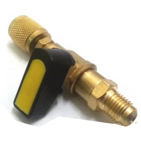 RUBINETTO RIDOTTO VALVOLA SFERA TUBO CARICA FREON DA 5/16F e 1/4M