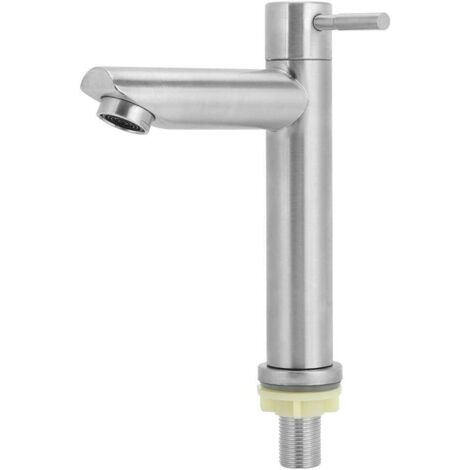 Rubinetto - Rubinetto per lavello in acciaio inox, installazione semplice con uscita acqua fredda per bagno e cucina.