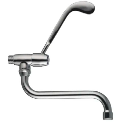 RUBINETTO SNODO A MURO CON LEVA CLINICA 1/2   PORTA & BINI RUBINETTERIE SNC