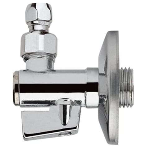 RUBINETTO SOTTOLAVABO 6 cm CON FILTRO A SNODO 1/2 x 10 Rosetta Ottone CROMATO