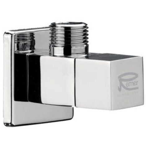RUBINETTO SOTTOLAVABO D'ARREDO MOD. QUADRO Cromo Lucido 1/2x10