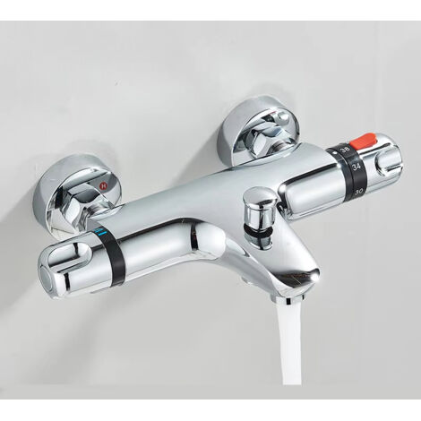 Rubinetto termostatico per doccia BOMCLAP, miscelatore per bagno cromato, miscelatore termostatico per vasca-doccia a parete, rubinetto termostatico in ottone