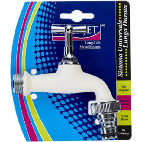 Rubinetto Tradizionale con Attacco Rapido Colore Bianco COLORTAP