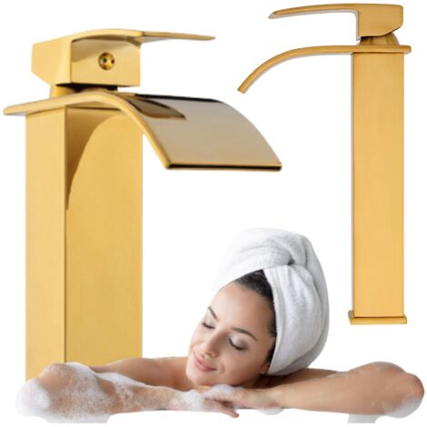 RUBINETTO VASCA ALTO CASCADE SEM-1001GD ORO
