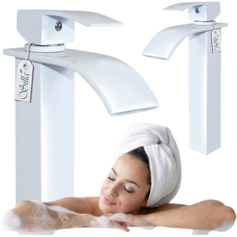 RUBINETTO VASCA ALTO CASCADE SEM-1001WD BIANCO