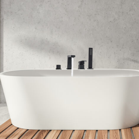 Rubinetto vasca da bagno, rubinetteria vasca con deviatore e doccetta, set