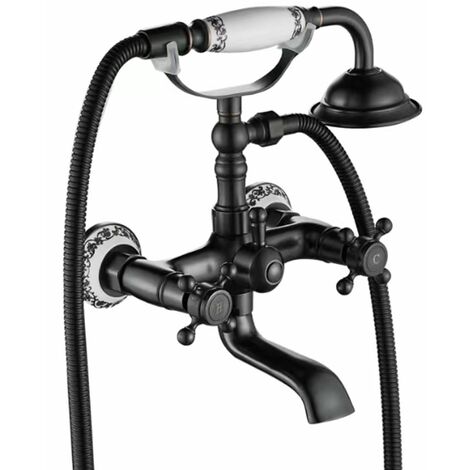 RUBINETTO VASCA DA BAGNO RUSTICO NERO PULITO SKU REA-B0701