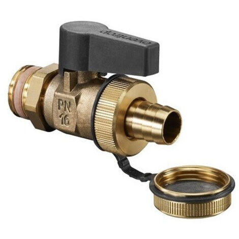 rubinetto VID. E REPL. OPTIFLEX DN15, RACC + TAPPO IN OTTONE