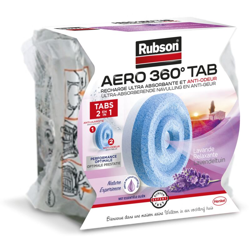 Rubson 1 recharge absorbeur d'humidité Aero 360° Lavande