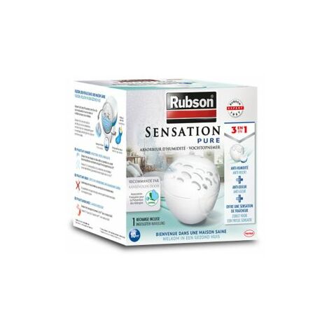 Rubson Absorbeur d'humidité Sensation Pure petit espace + 1 recharge