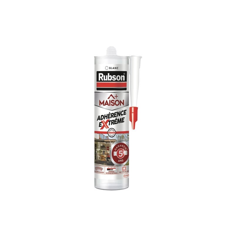 Mastic maison adhérence extreme cartouche blanche 280ml - RUBSON