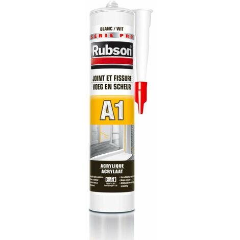 Rubson – Mastic acrylique blanc 300ml – Pour joints et fissures – Compatible avec toutes les peintures – Usage intérieur et extérieur