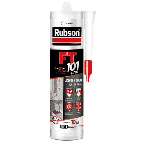 RUBSON - Mastic FT101 rubson blanc cartouche 280ml pro lot de 2