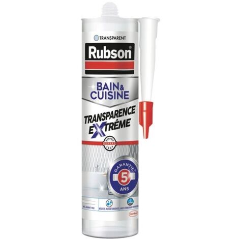 RUBSON - Mastic silicone bain cuisine transparence extreme 280 ml