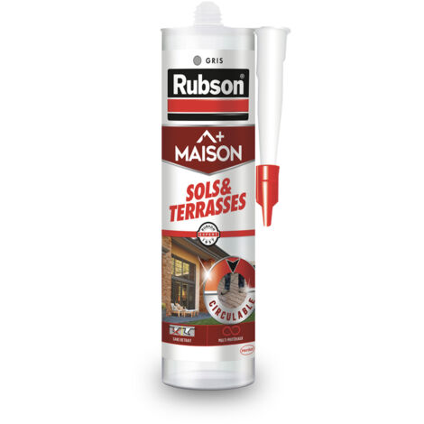 RUBSON Mastic silicone extérieur sols et terrasses gris 280 ml