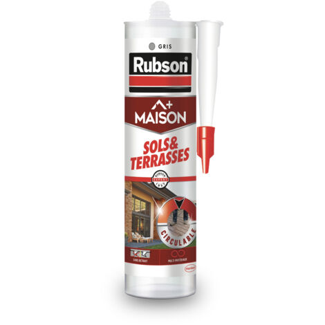 Rubson – Mastic silicone gris 280 ml – Pour joints de dilatation et raccordement – Résistance aux intempéries et vibrations – Adhérence multi-matériaux