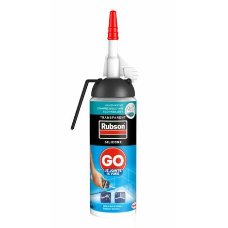 Rubson – Mastic silicone transparent 100 ml – Étanchéité pour sanitaires et cuisines – Résistant à la moisissure – Application facile