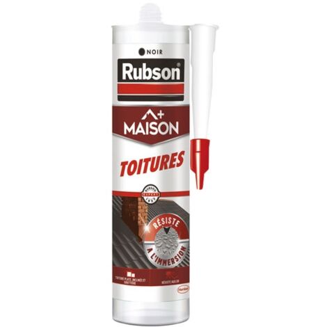 Rubson Mastic Toitures Noir 280 ml Étanchéité Rapide