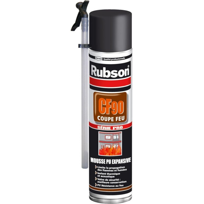 Rubson - mousse pu expansive cf90 coupe feu - 600 ml