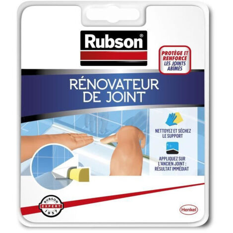 Rubson – Rouleau d'étanchéité blanc 3,35 m – Résistant aux moisissures – Application directe sur joints existants – Pour salles de bain et cuisines