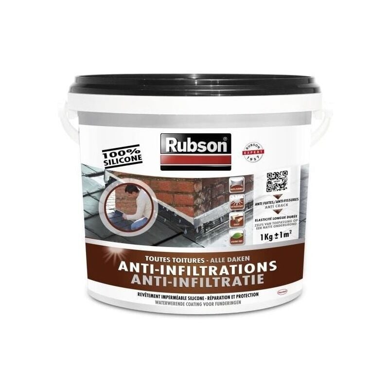 Rubson - Revêtement d'étanchéité anti-fuites toutes toitures 5kg Couleur: Gris