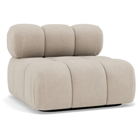 Ruby - module d'assise sans accoudoirs en velours texturé - beige