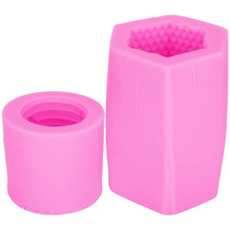 Ruche bougie savon moule bricolage Silicone gteau chocolat bougie moule accessoire (rose)