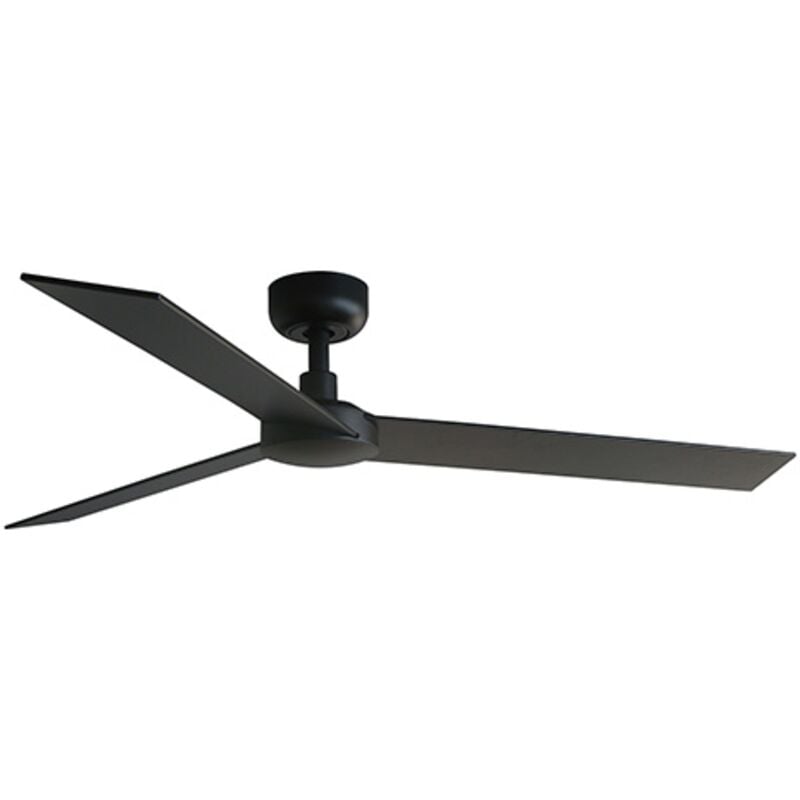 Faro Barcelona - rudder l Ventilateur sans lumière noir / noyer 34298