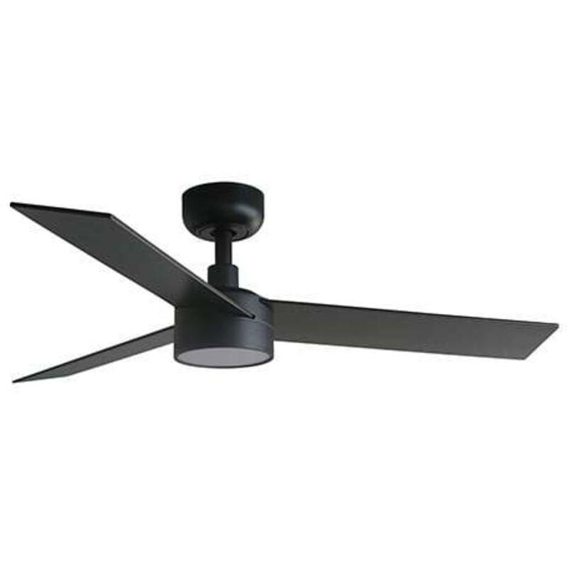 Faro Barcelona - rudder s led Ventilateur avec lumière noir / noyer 34296-1TW