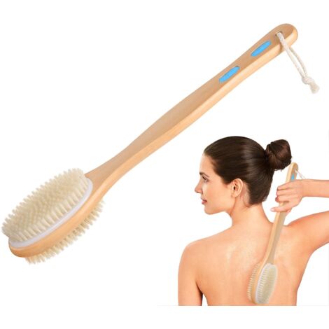 ETING Rückenbürste Massagebürste Badebürsten, Doppelseitige Naturborsten