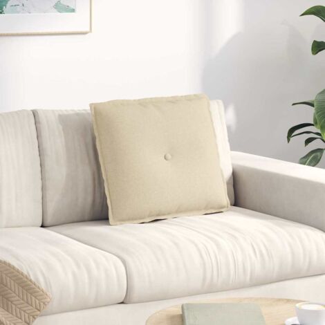 Rückenkissen Creme 50 x 19 x 45 cm Stoff vidaXL