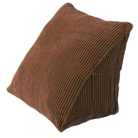 Rückenstützkissen, Lesekissen, Rückenstützkissen, weiches Lendenkissen für Bett, Sofa, Bürostuhl, zum Lesen, Braun