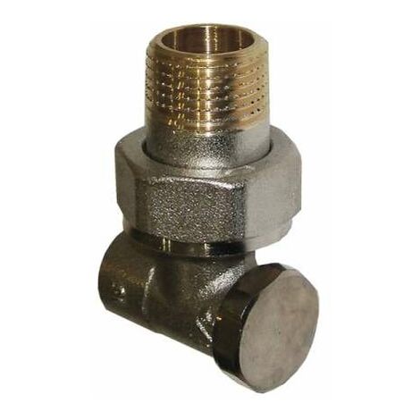 Rücklaufverschraubung Rücklaufventil vernickelt Eck ½“ x 15mm zum Einlöten
