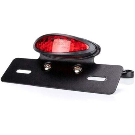 Rücklichter, Bremslichter und Kennzeichenbeleuchtung für Motorräder, rot und weiß, Modell: rot.