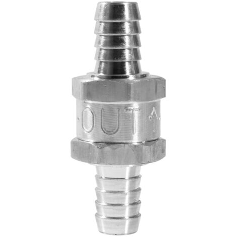 Rückschlagventil aus Aluminium für Kraftstoff, erhältlich in den Durchmessern 6/10/12 mm.