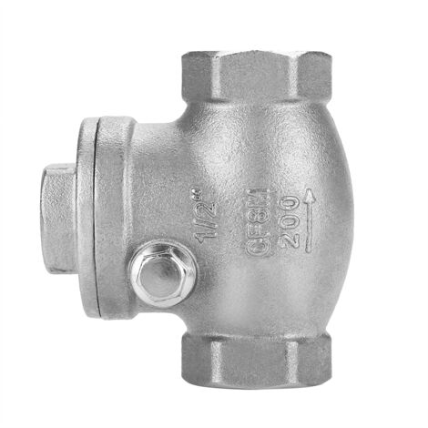 Rückschlagventil aus Edelstahl, 1/2" DN15, Innengewinde, WOG-Druck 200 PSI